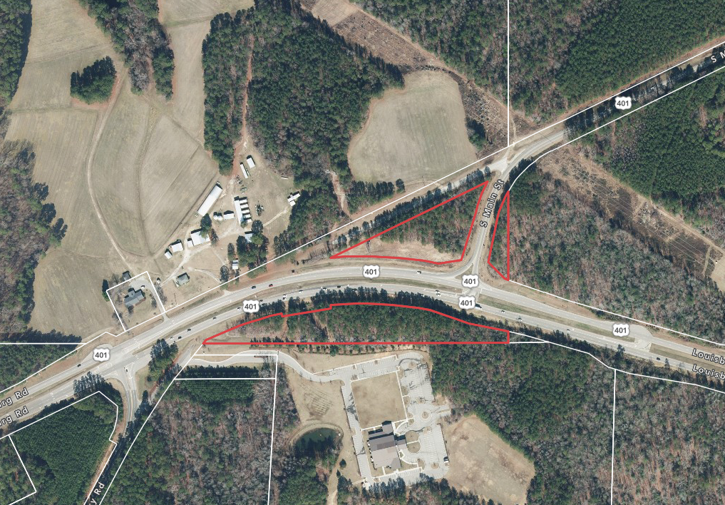 Overview map showing the plots of land