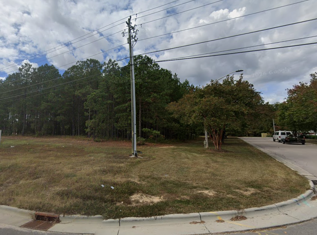 Plot of land with a light pole